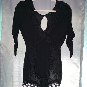 Black lace romper!